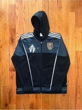 Real Salt Lake VF 2014 Adidas Training Windbreaker Jacket Size XL